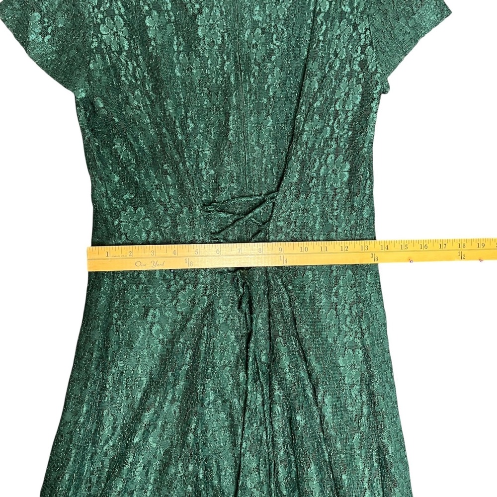 VTG Fredericks of Hollywood Green Lace Dress Corset 11 Fairy Grunge Whimsigoth - Picture 10 of 16